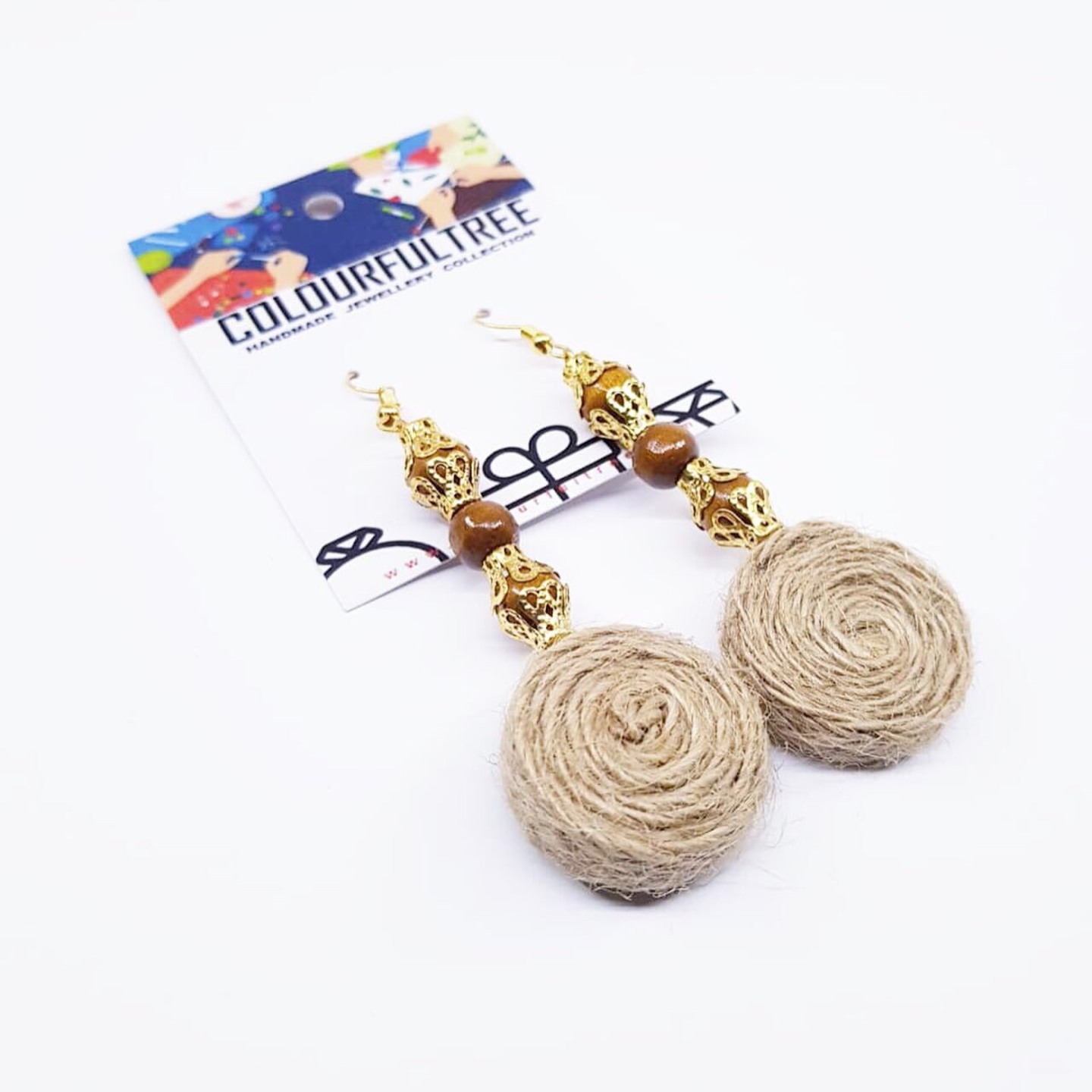 Handmade Jute Earrings 95205