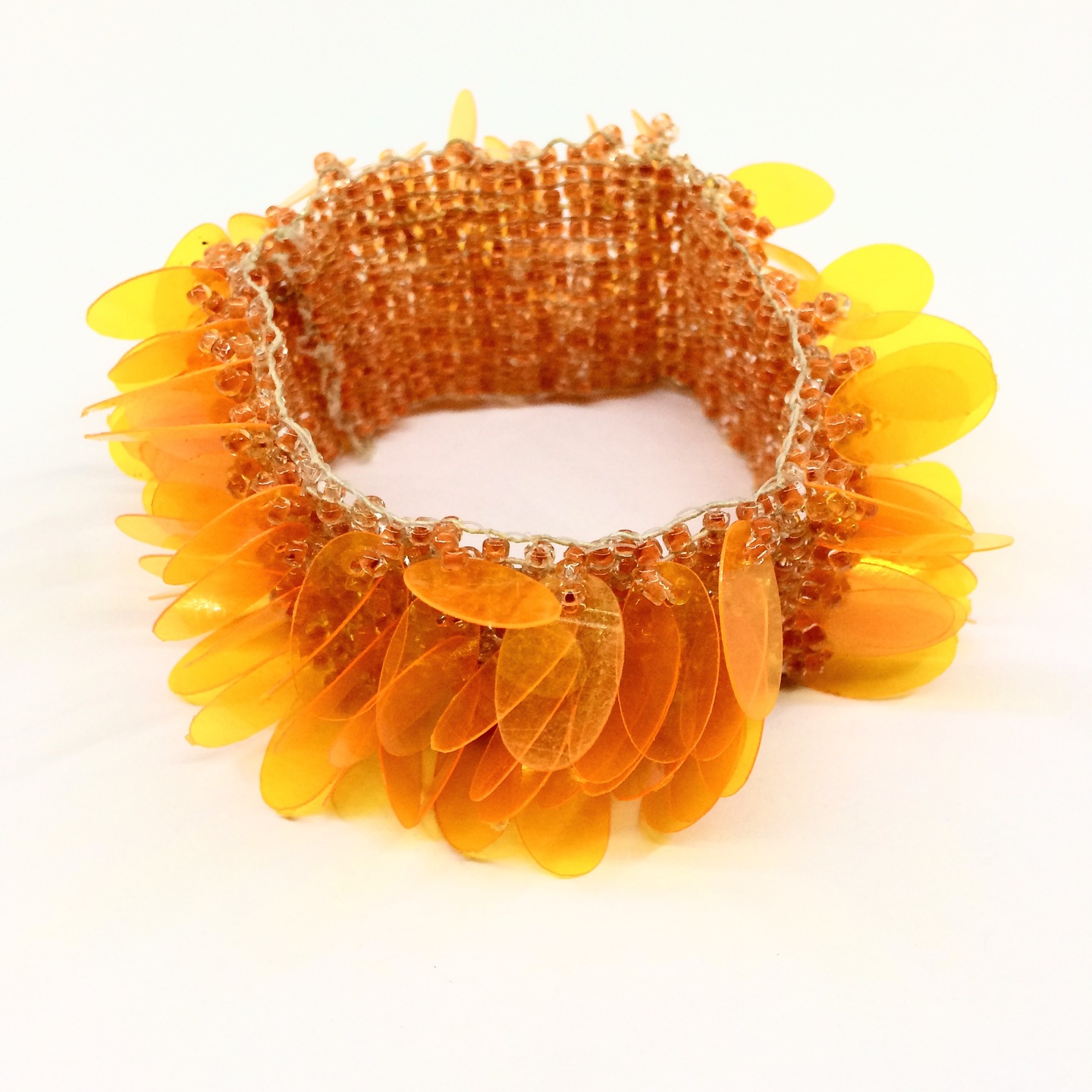 Handmade Beaded Stretchable Sunflower Bracelet 89911