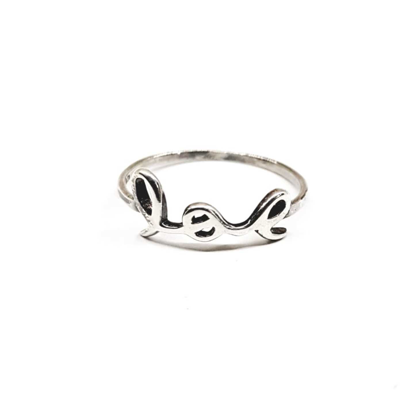 Oxidized Sterling Silver Love Ring 77140