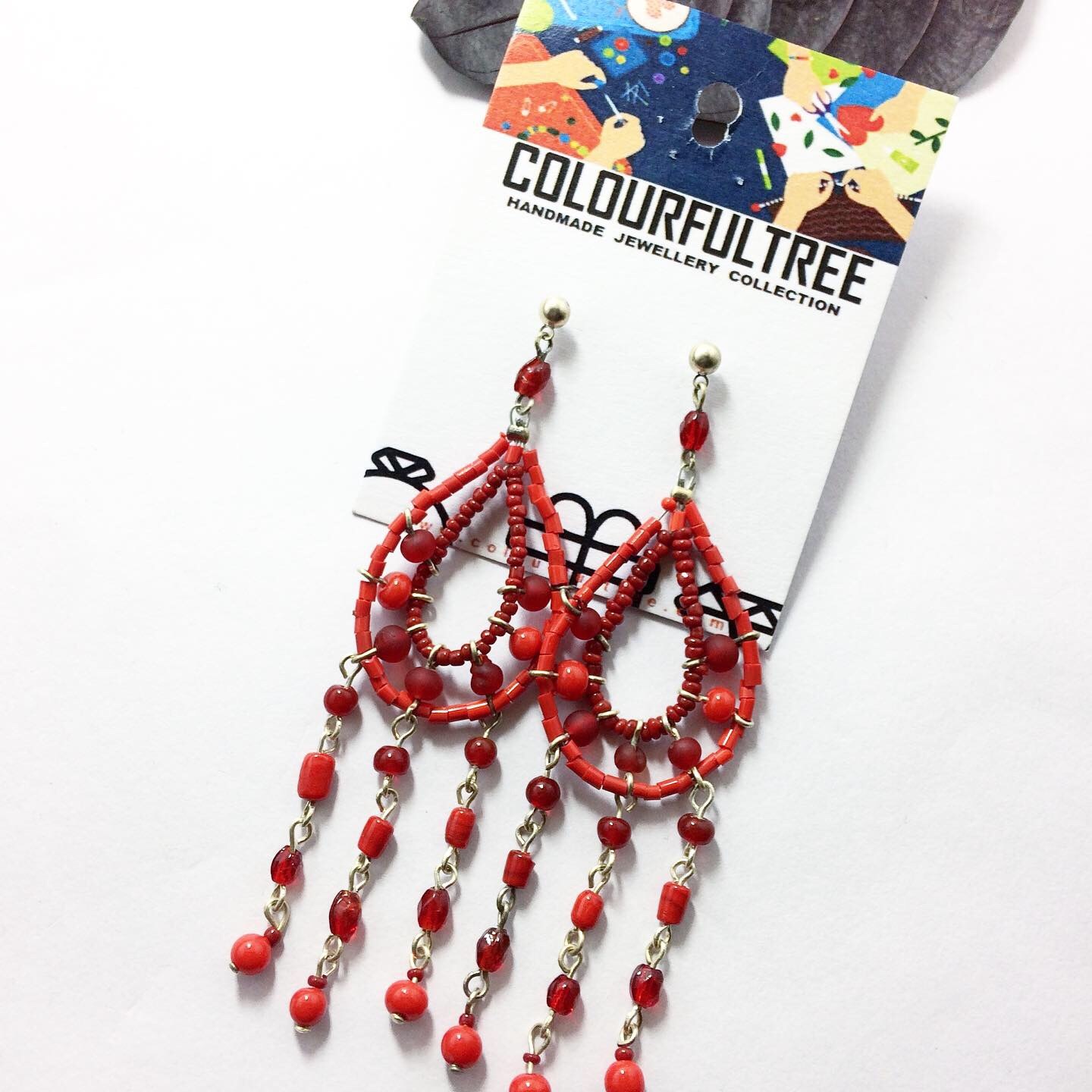 Handmade Beaded Earrings 95286