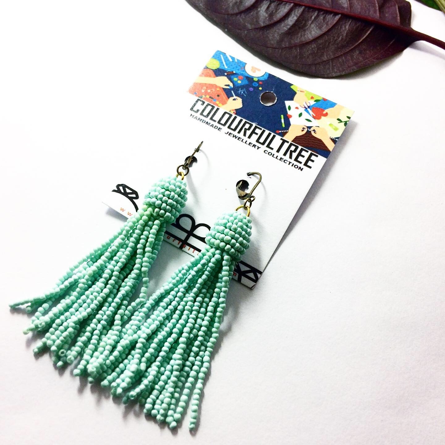 Handmade Beaded Earrings 95219