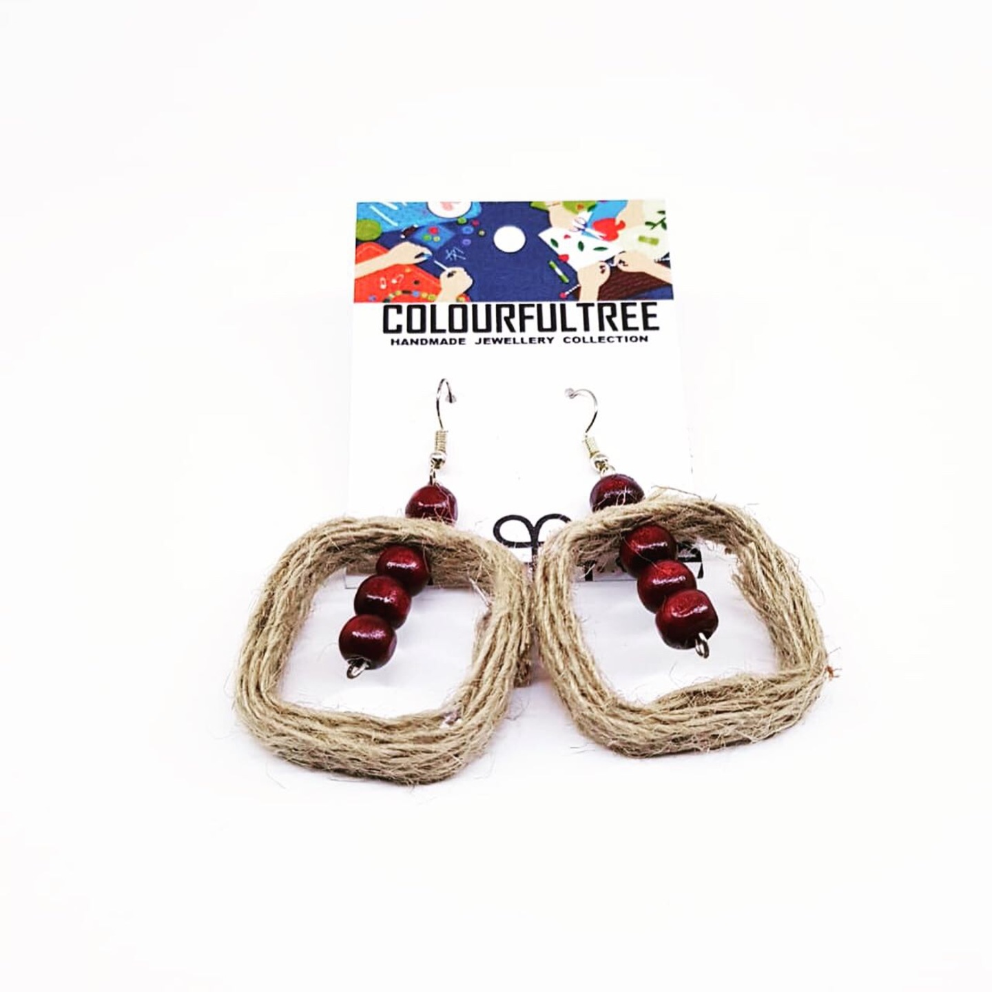 Handmade Jute Earrings 95205