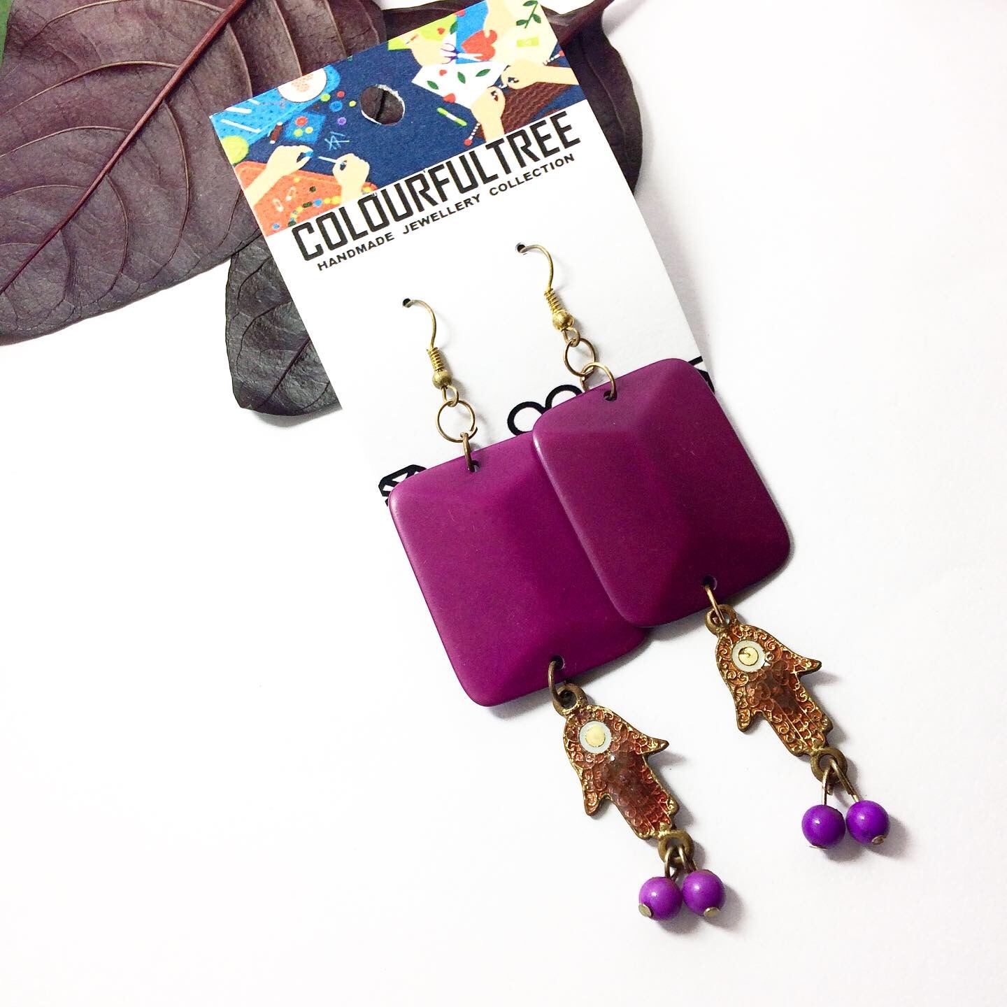 Handmade Long Beaded Earrings 95260