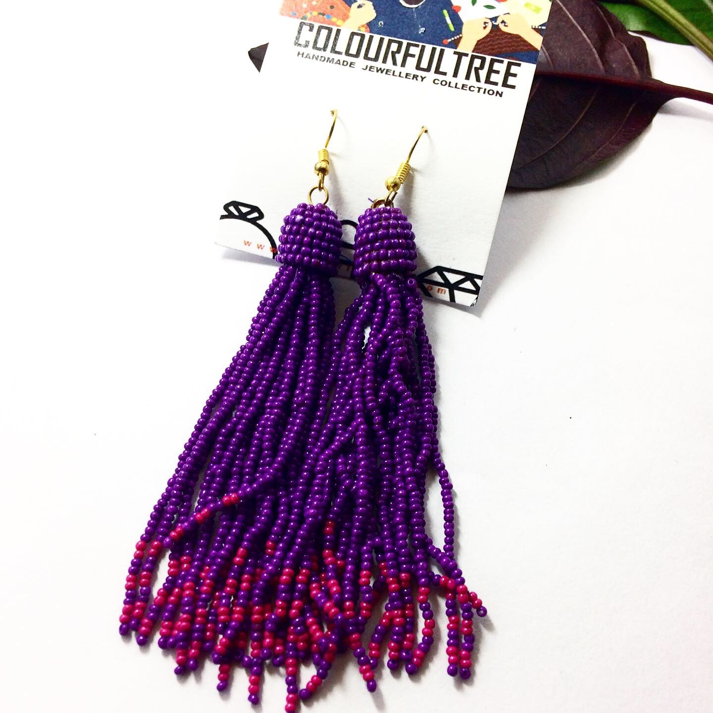Handmade Beaded Earrings 95203