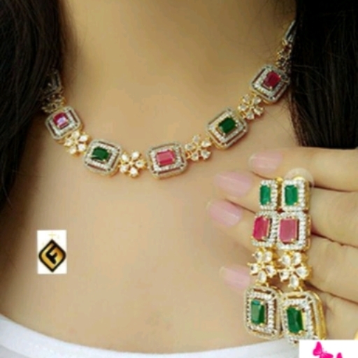 American diamond jewelry set 