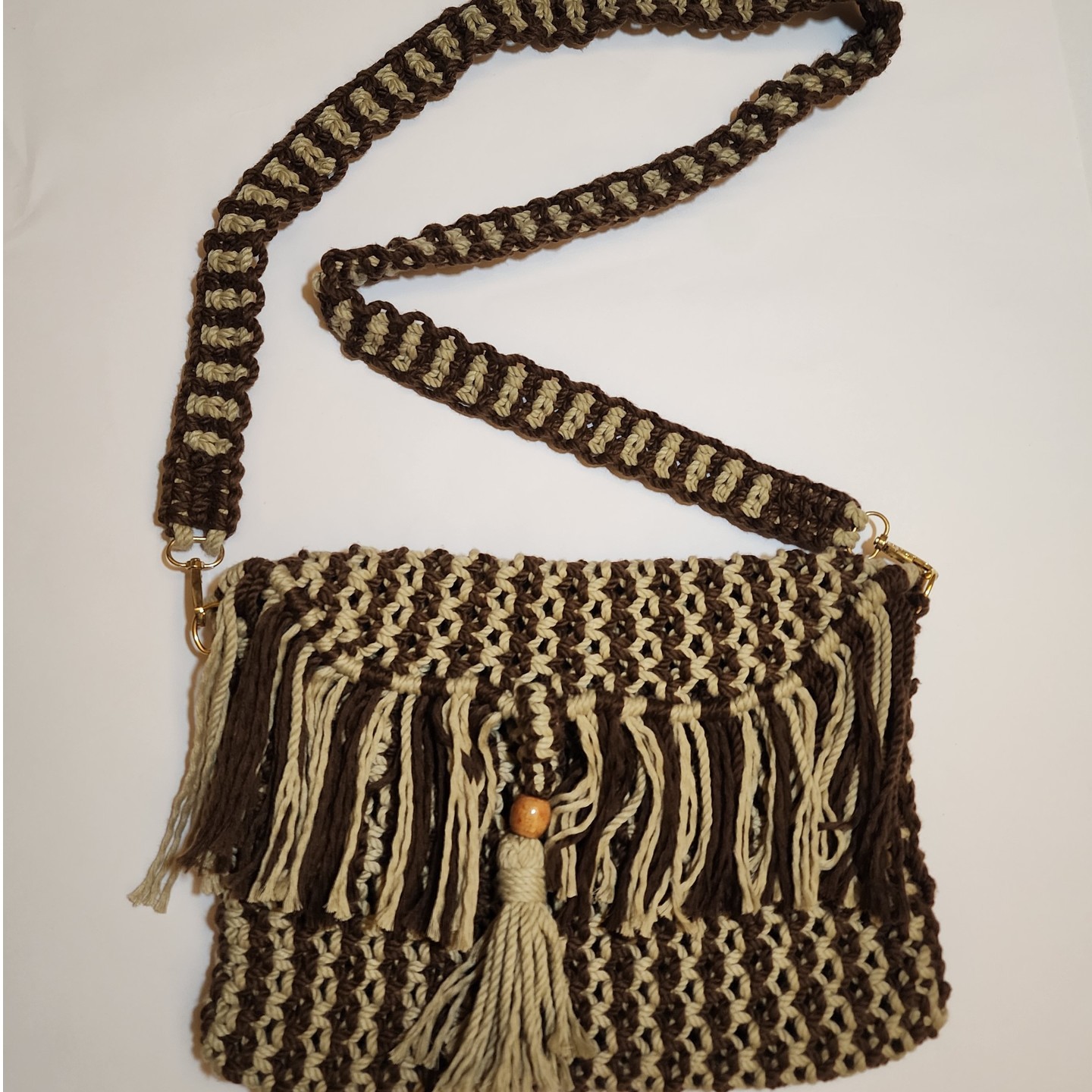 Macrame Brown & Beige Bag
