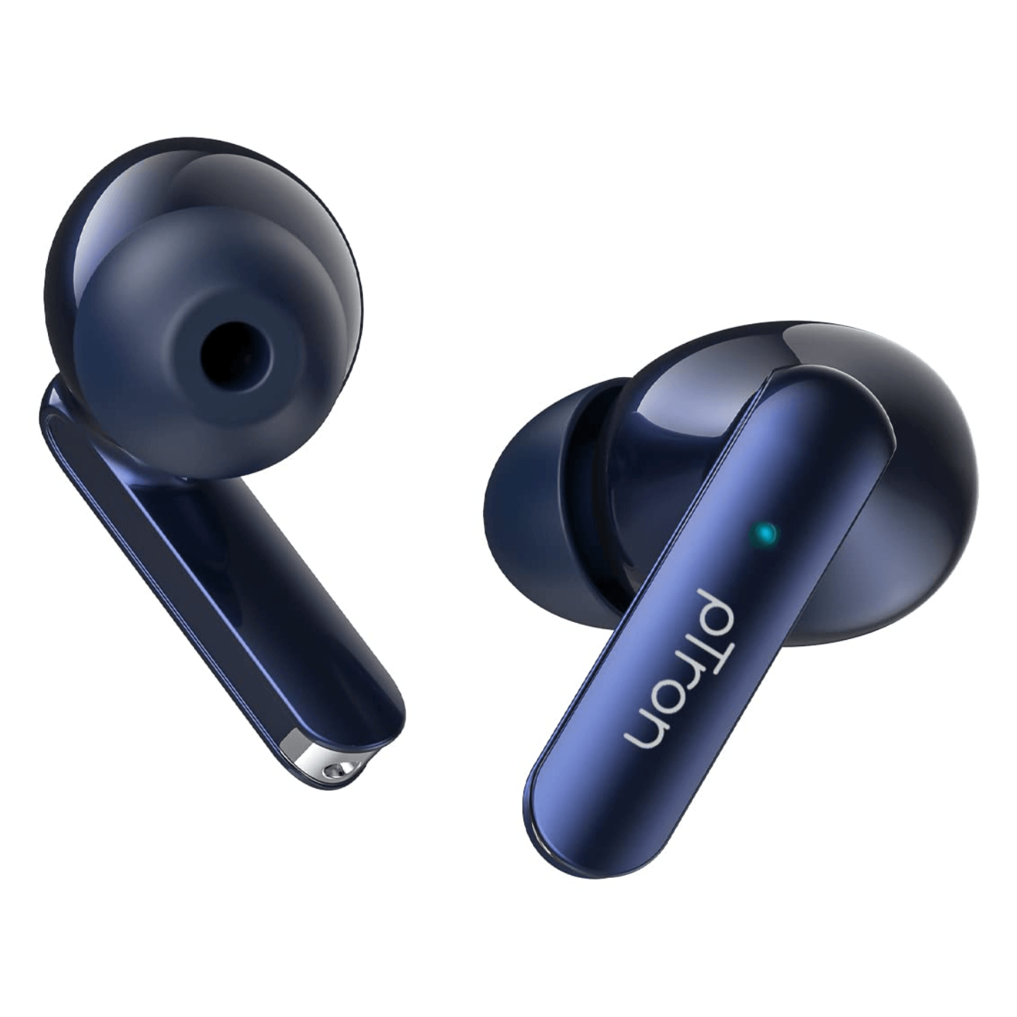 PTron Bassbuds Duo Bluetooth Truly Wireless in Ear Earbuds with Mic with 32Hrs Total Playtime, 5.1, Stereo Audio, Touch Control TWS, Dual Mic, Type-C Fast Charging, IPX4 & Voice Assistance Blue