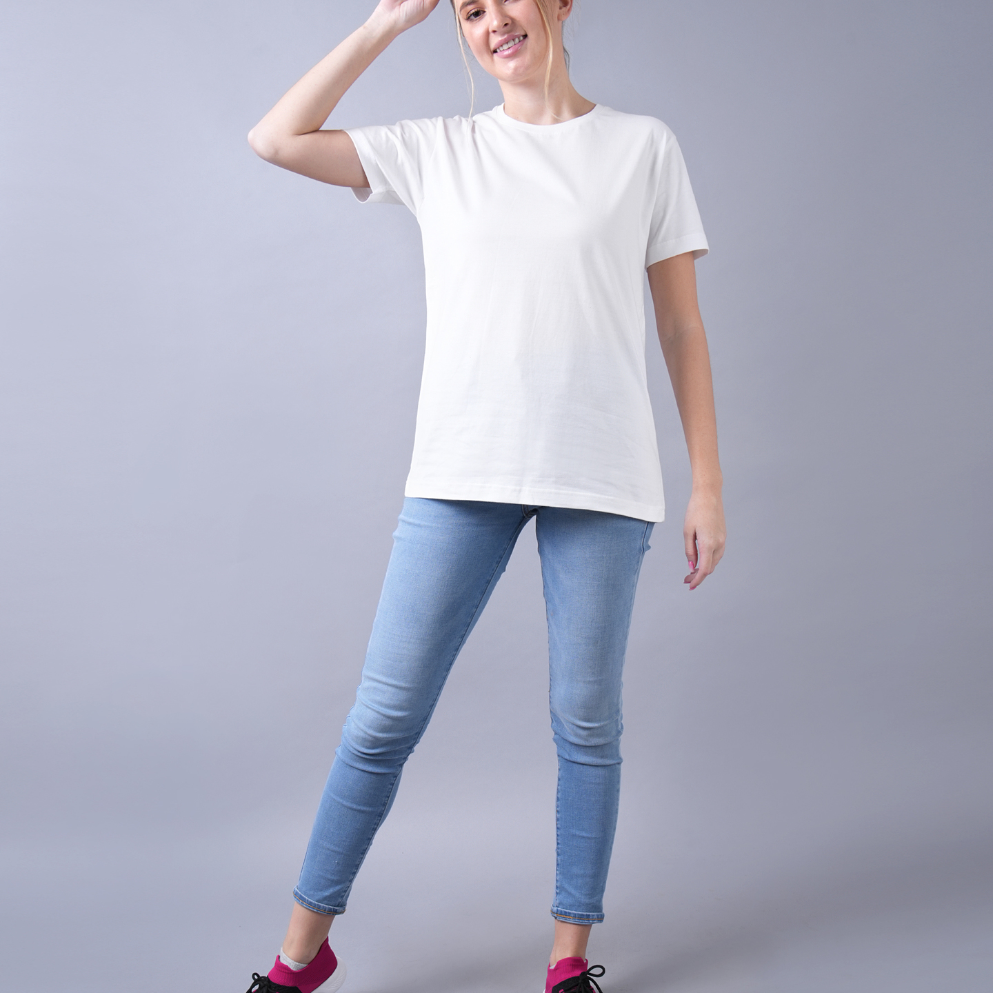 WHITE SOLID PLAIN TSHIRT