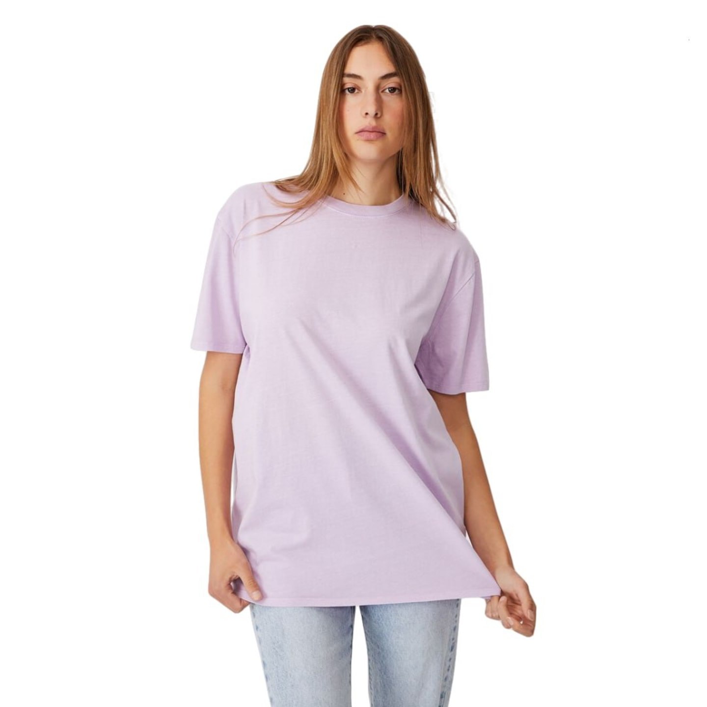 Lilac Solid Plain tshirt