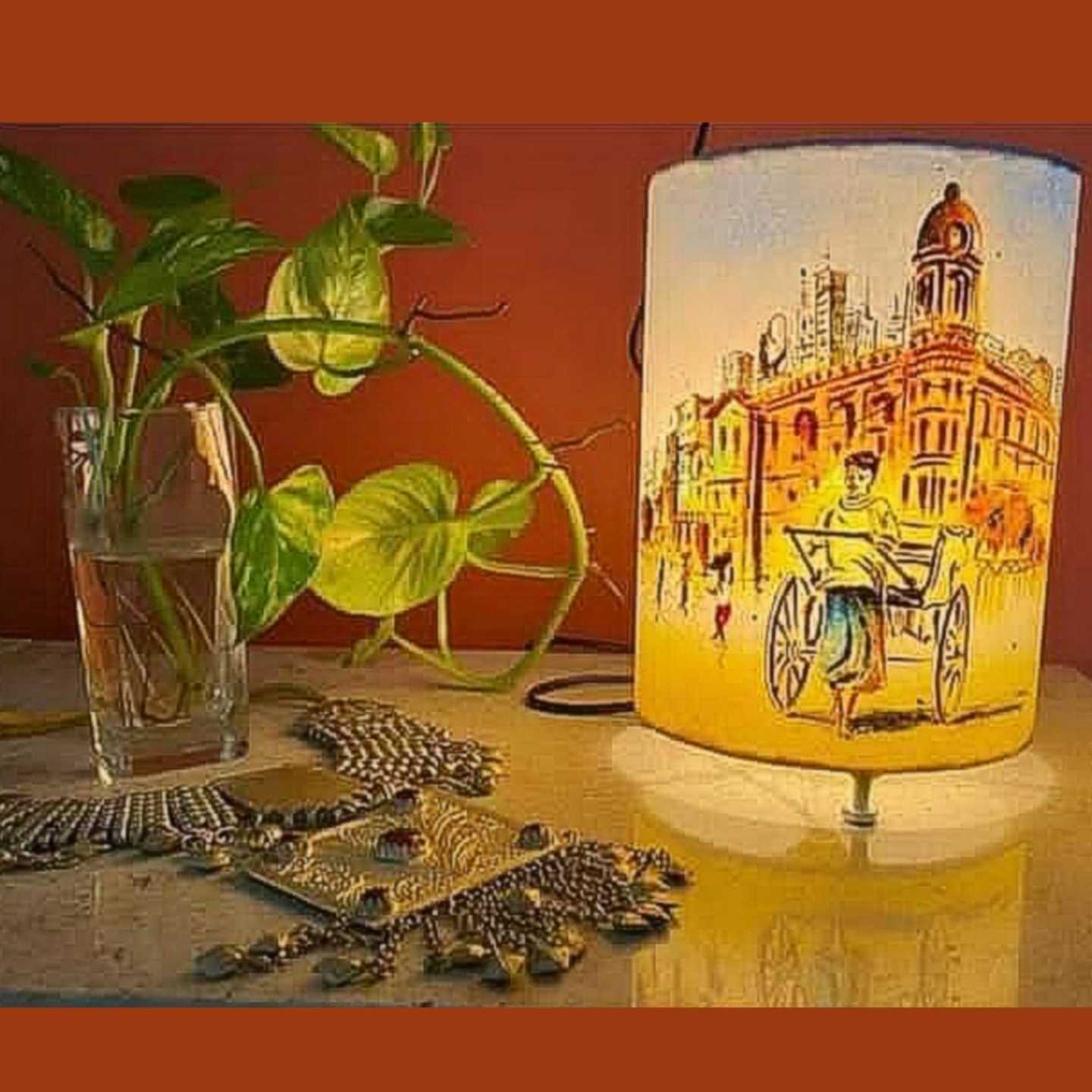 Hand-painted lampshade | By Mazum Handicrafts