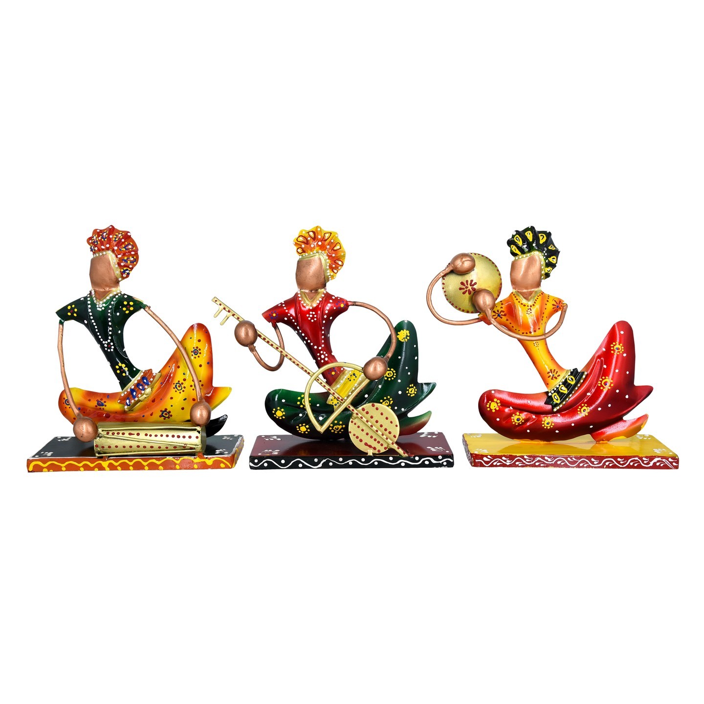 Nagpuri Musician Golden Set of 3