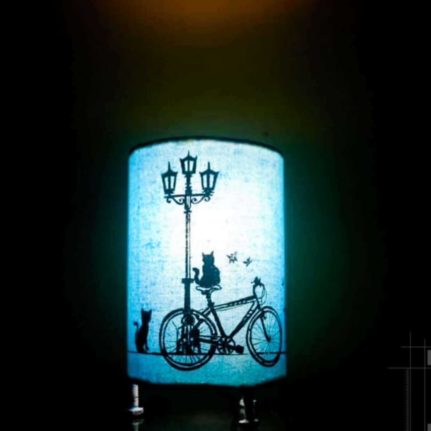 Hand-painted lampshade