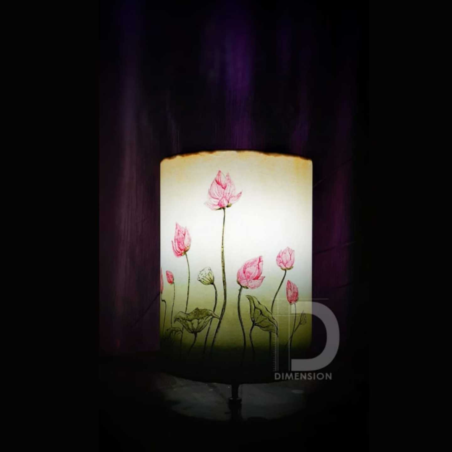 Hand-painted lampshade