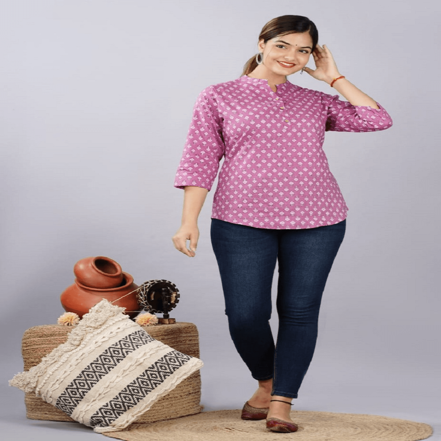 Cotton Printed Tops By Indian Fabs