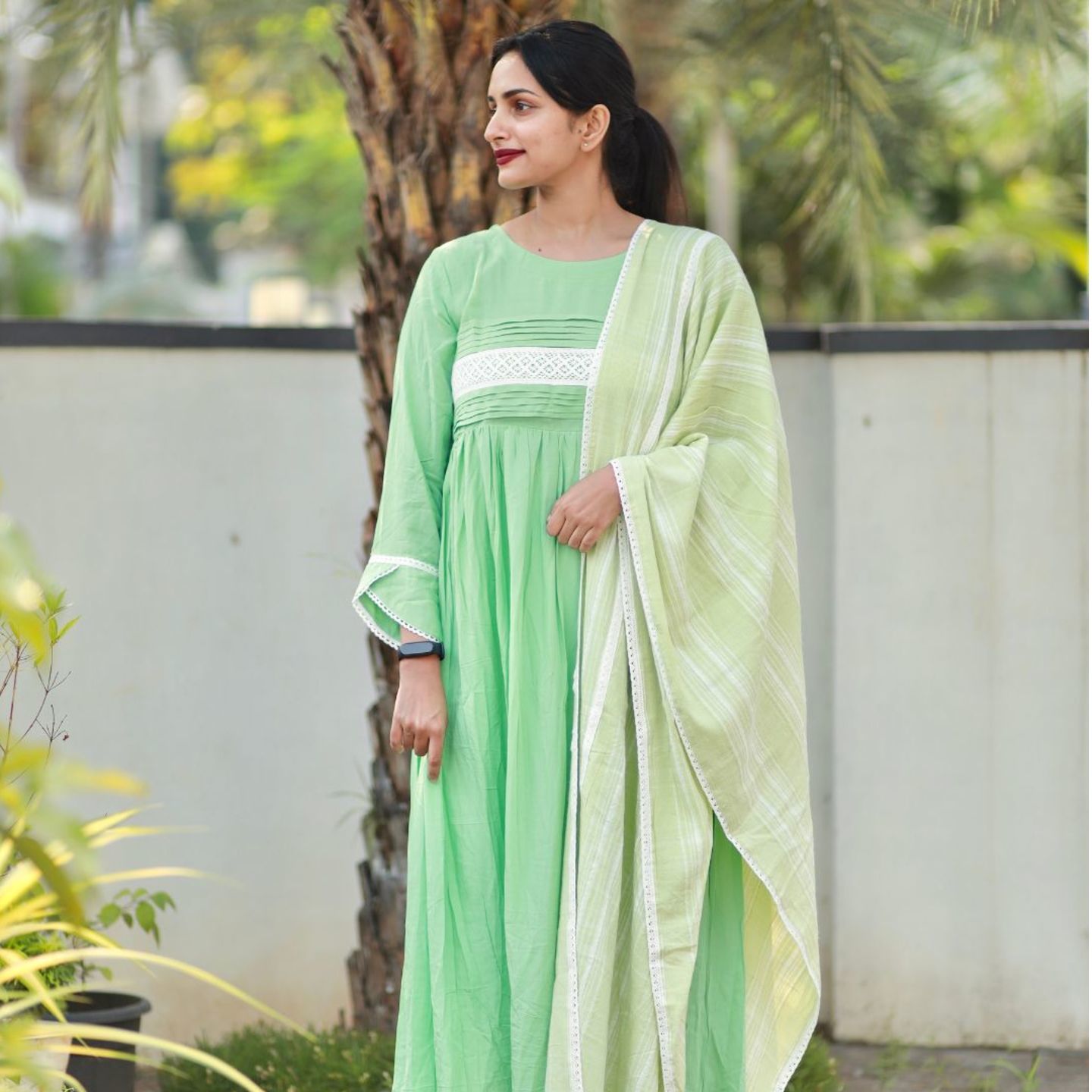 PISTA GREEN COTTON SET- 2 PIECE H016