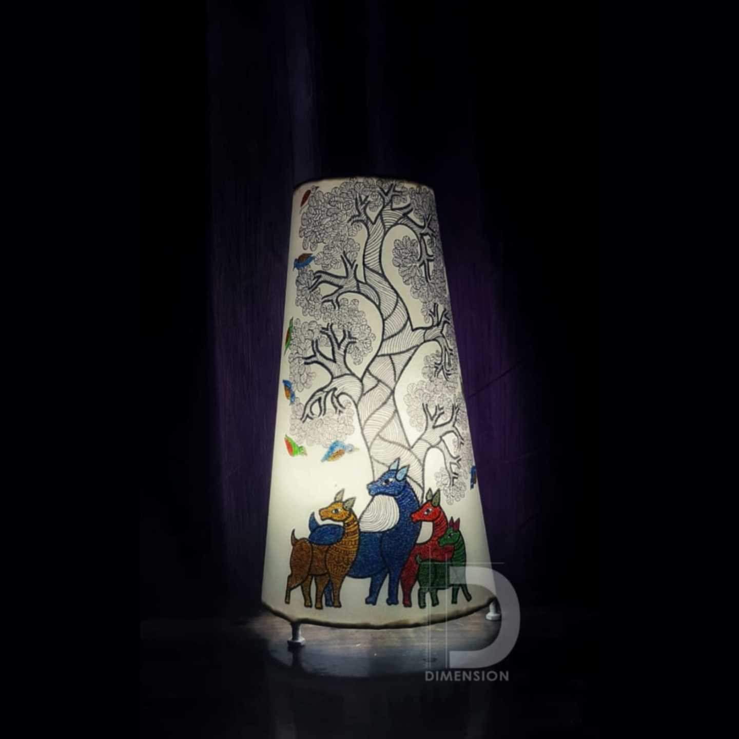 Hand-painted lampshade | By Mazum Handicrafts