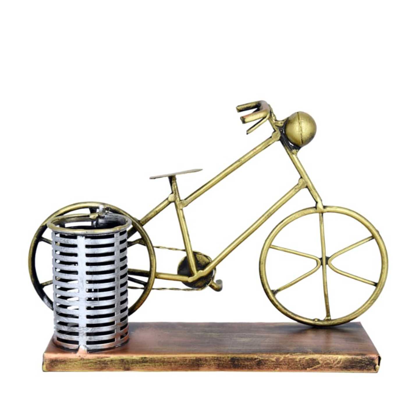 Cycle Pen Stand Golden