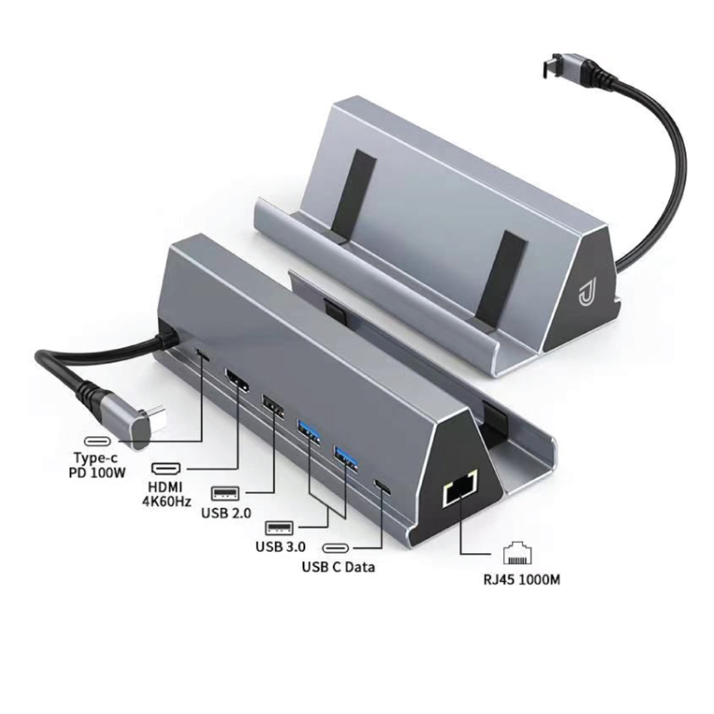 7-IN 1 TYPE C Multi-functional Docking Station Base - JBTCMDOC7