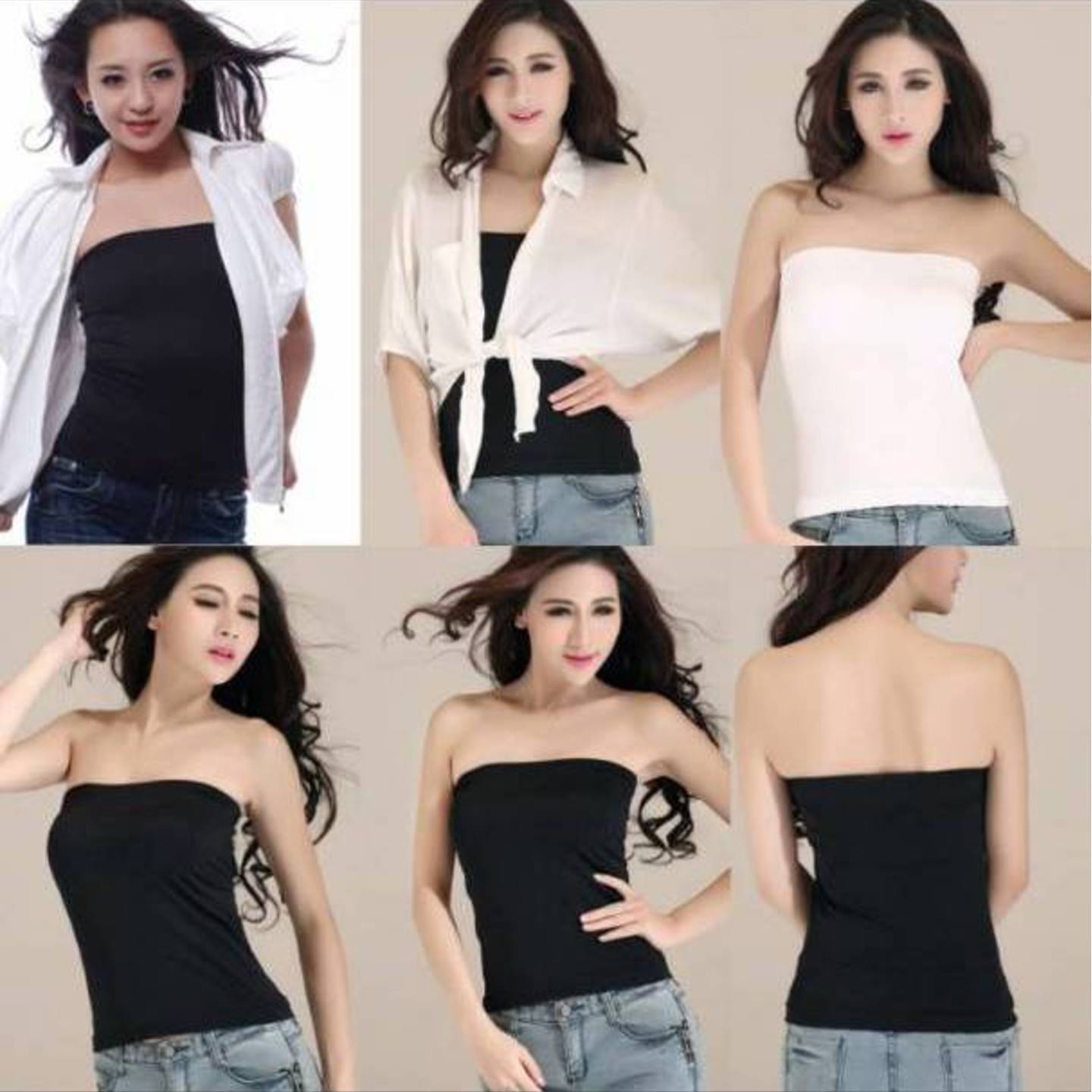 Tube top Strapless Top.. Free Size 28-36 Bust..