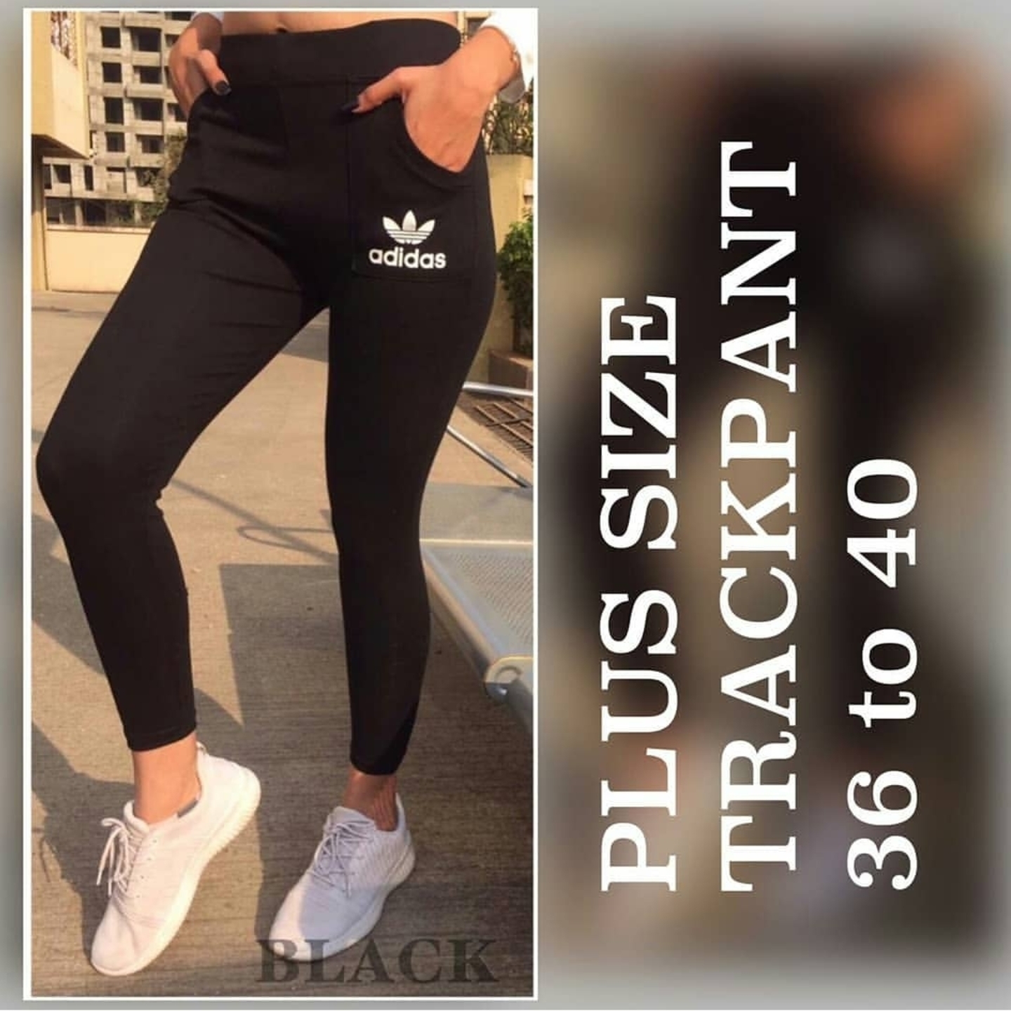 Pocket Classy Looks Leggings For Plus Sizes.. Free Size waist Size 34-40..