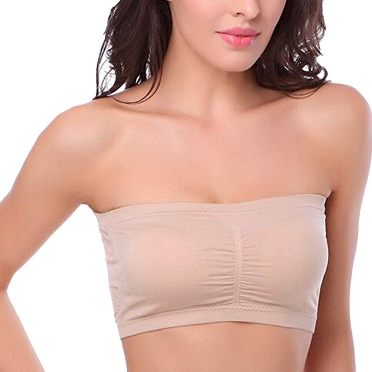 Classy Look Padded Strapless Tube Bra.. Free Size 28-36 Bust..