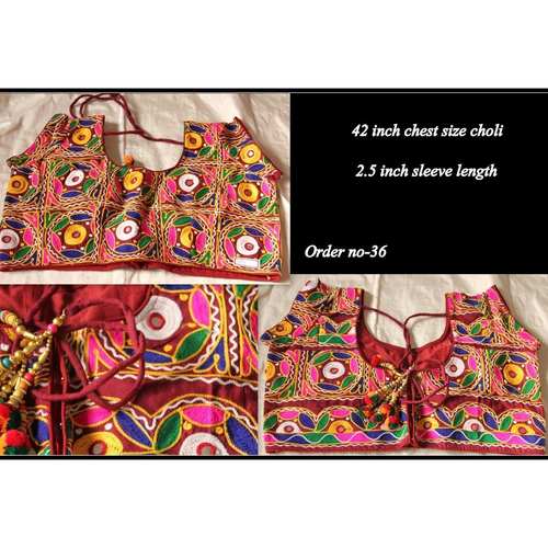DKKWB032 -  Hand embroidered Kutch work Ready to wear blouse