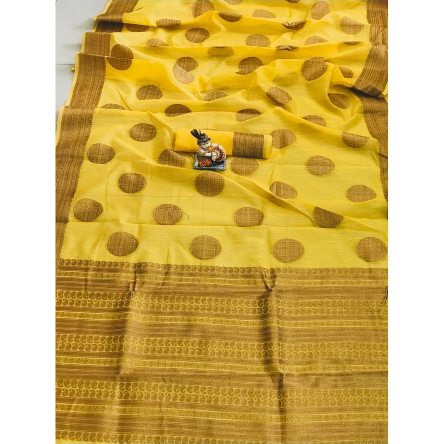 DSLC03 - Soft Linen Cotton weave Saree