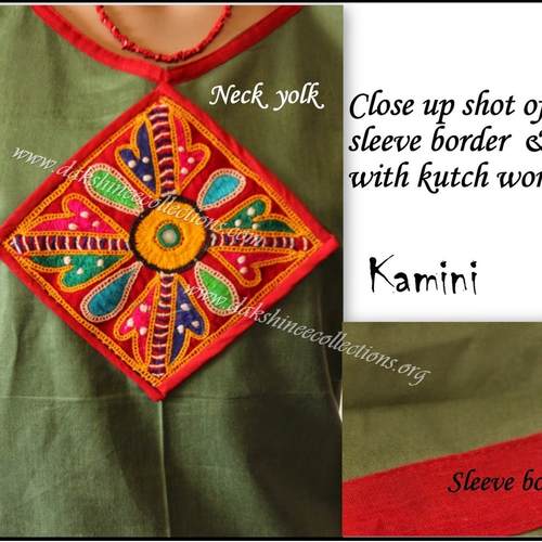 semi stitched hand embroidered kurti