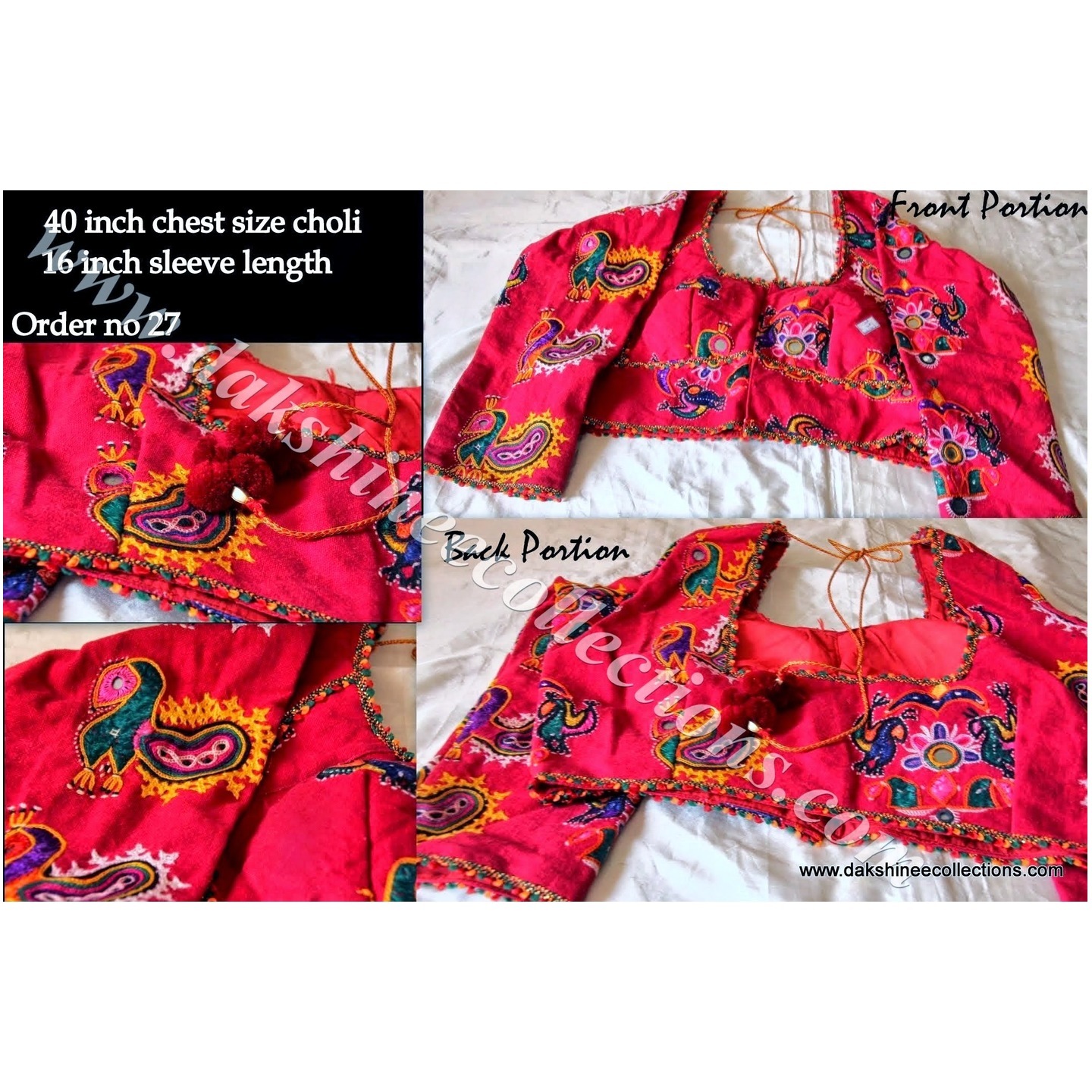 DKKWR007 - Hand embroidered Kutch work Ready to wear blouse