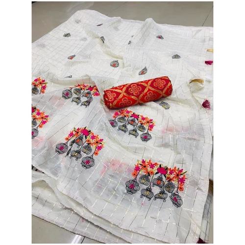 DMC03 - Modal cotton chex with banglori silk blouse