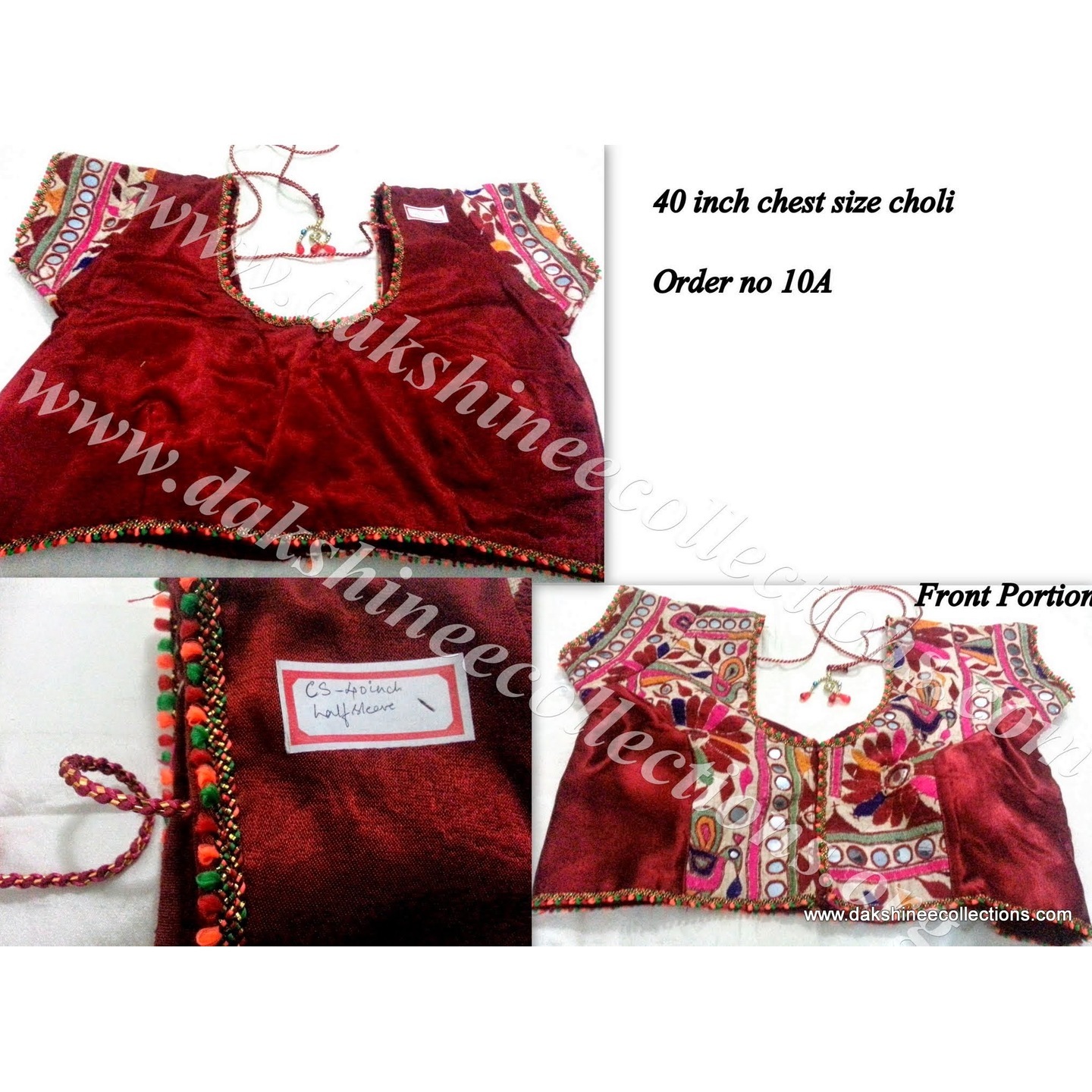 DKKWR026 - Hand embroidered Kutch work Ready to wear blouse