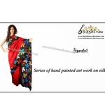DKC1SKA2-MUR065 - Hand painted Silk saree