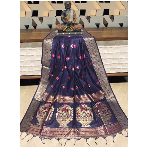 DPS03-  Silk cotton woven Paithani Saree