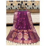 DPS01-  Silk cotton woven Paithani Saree