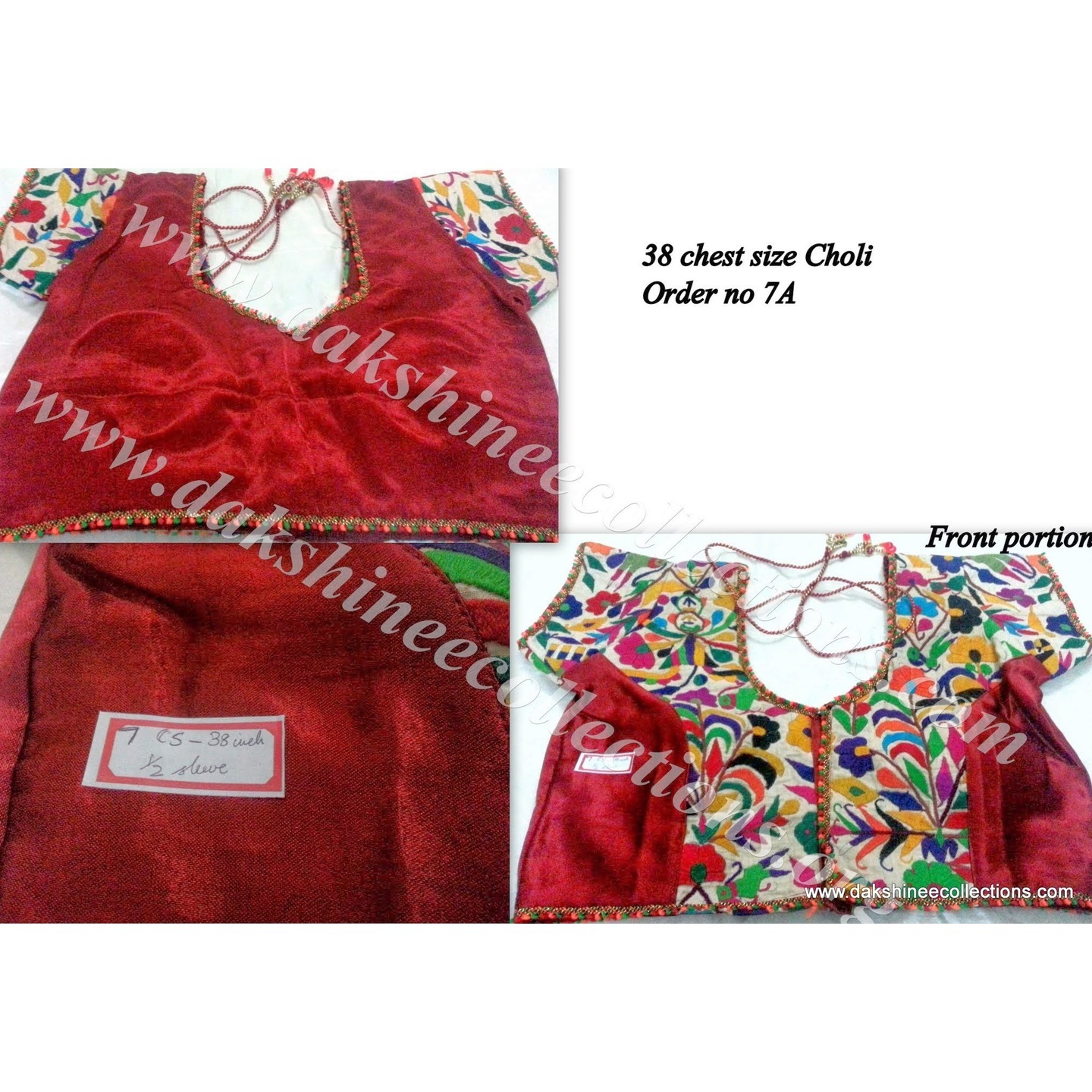 DKKWR027  -  Hand embroidered Kutch work Ready to wear blouse