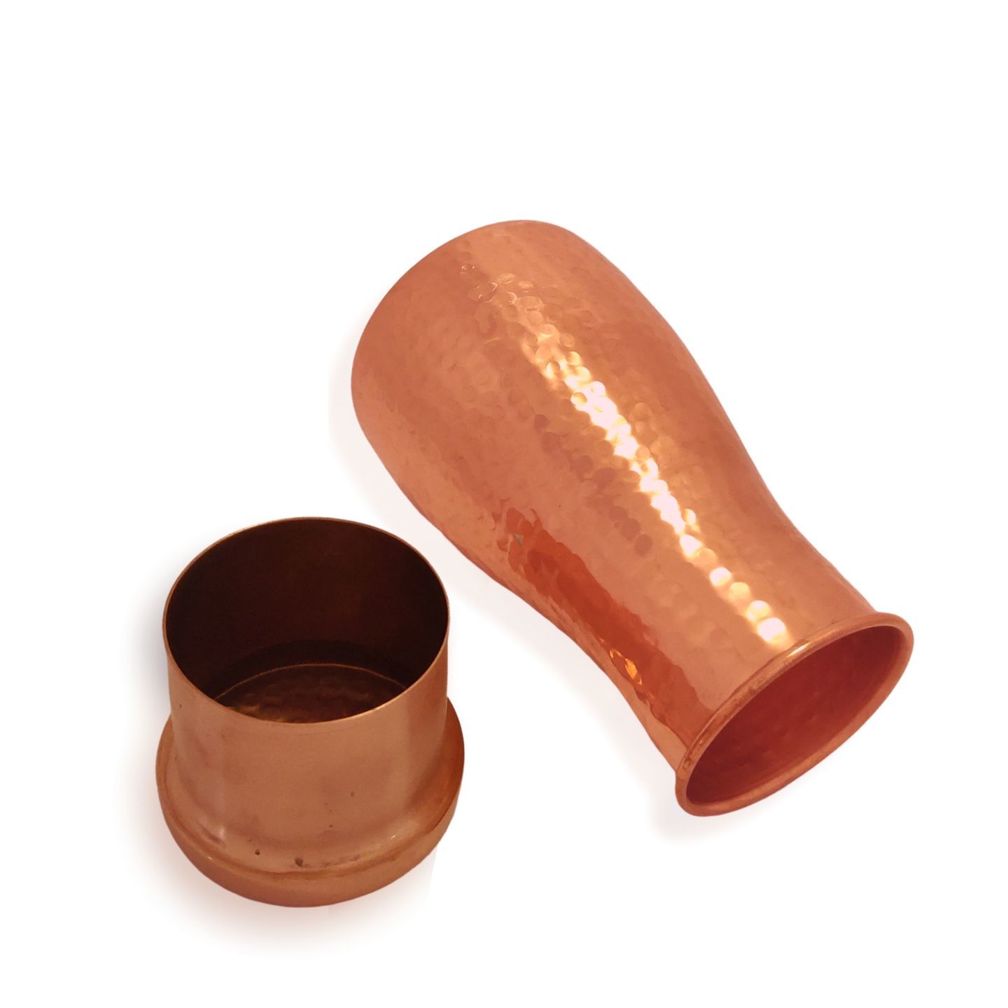 Pure Copper Water Bottle With Glass