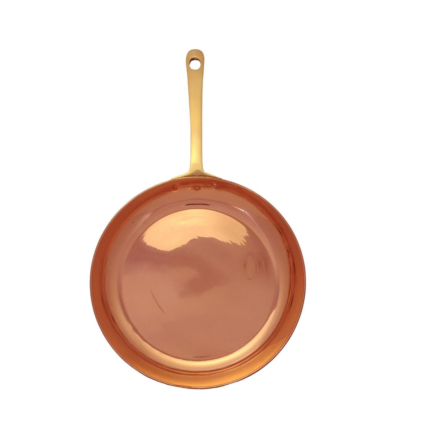 10 Inch Large Copper Serveware With Brass Handle
