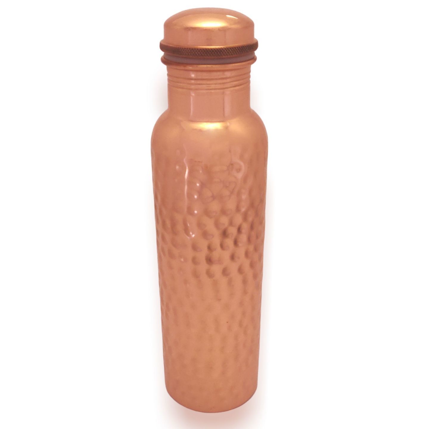 1 Litre Pure Copper Water Bottle Hammered Finish