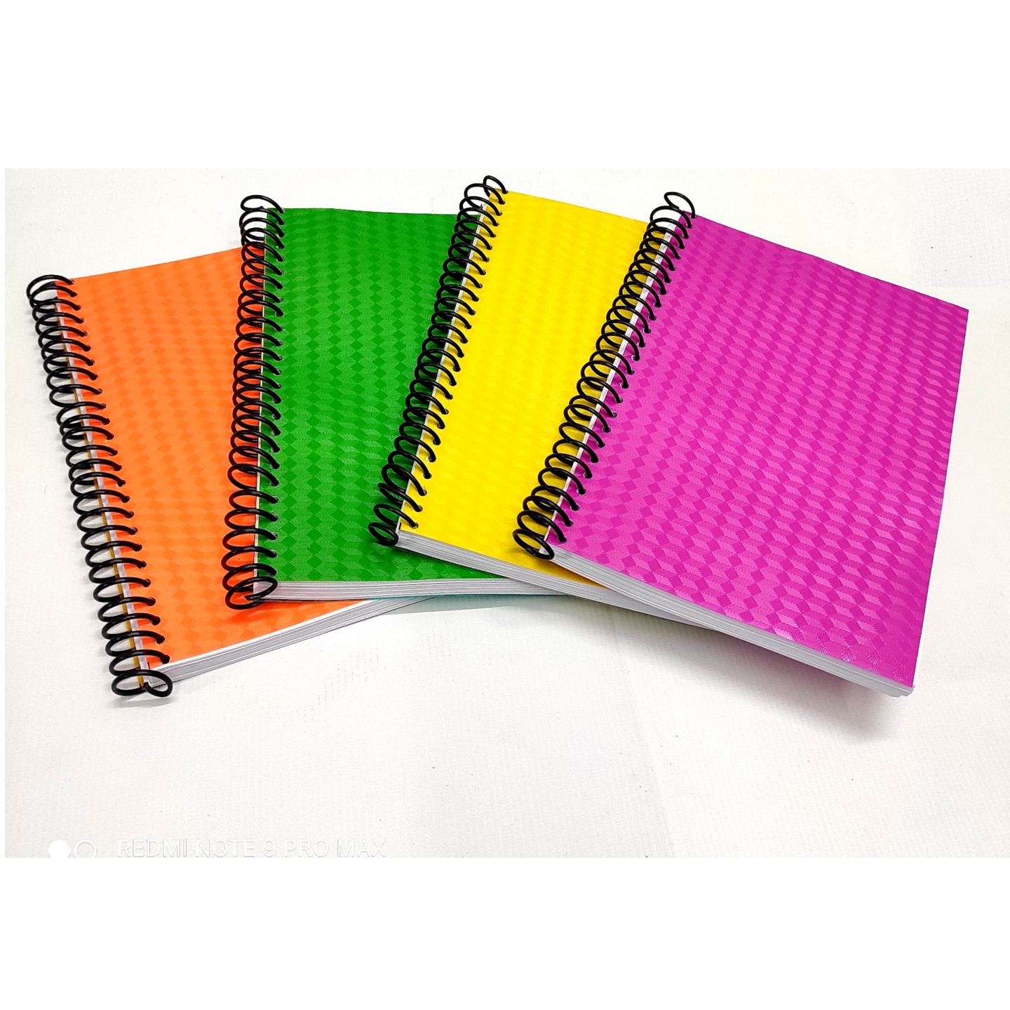 TekyMeky Spiral Notebook A4 200 Pages Unruled Pack of 4