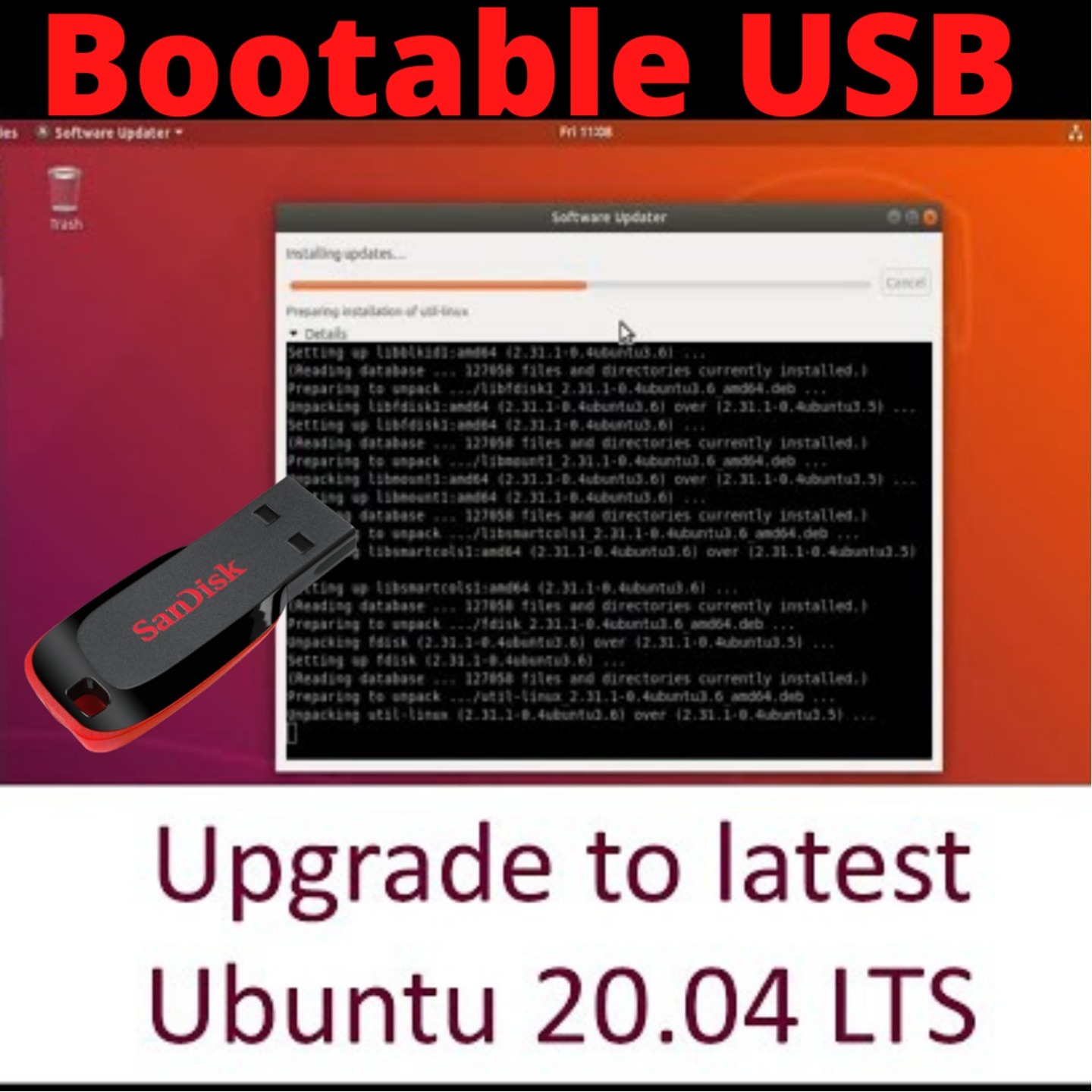 Ubuntu Linux Ver 20.04.3 LTS Live + Installer 64 Bit Desktop Operating System with 16Gb USB