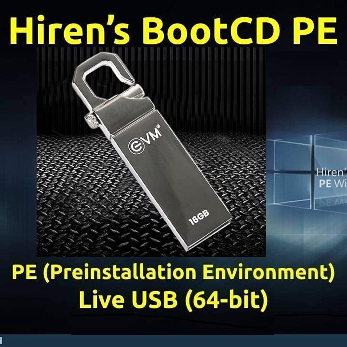 Hirens Boot CD 16.2 Tool to Fix & Repair All PC Problems 2021 LIVE BOOTABLE Version with USB 2.0 Flash Drive Metal Pen Drive