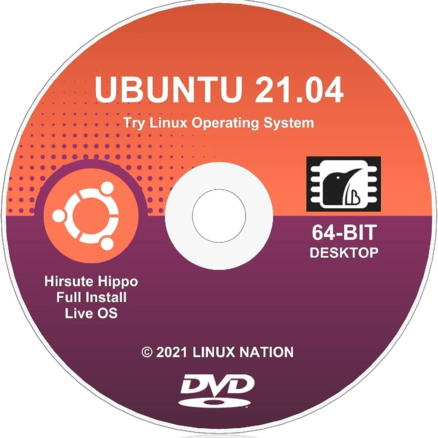 TekyMeky Ubuntu Linux 21.04 DVD 64-Bit Desktop  Long Term Support  Official 64-bit Release 2021