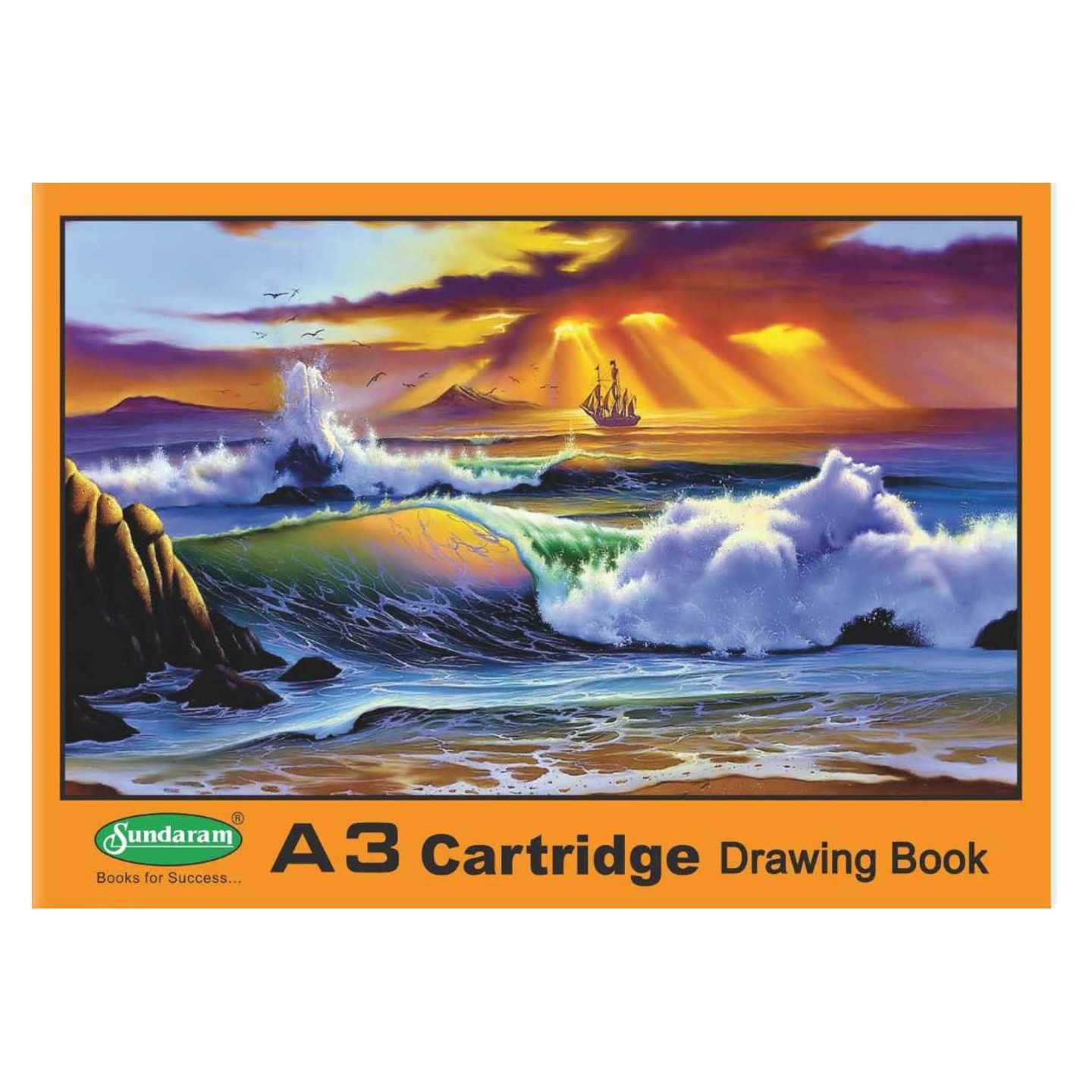 SUNDARAM - D-7 A3 Cartridge Drawing Book Pack of 6