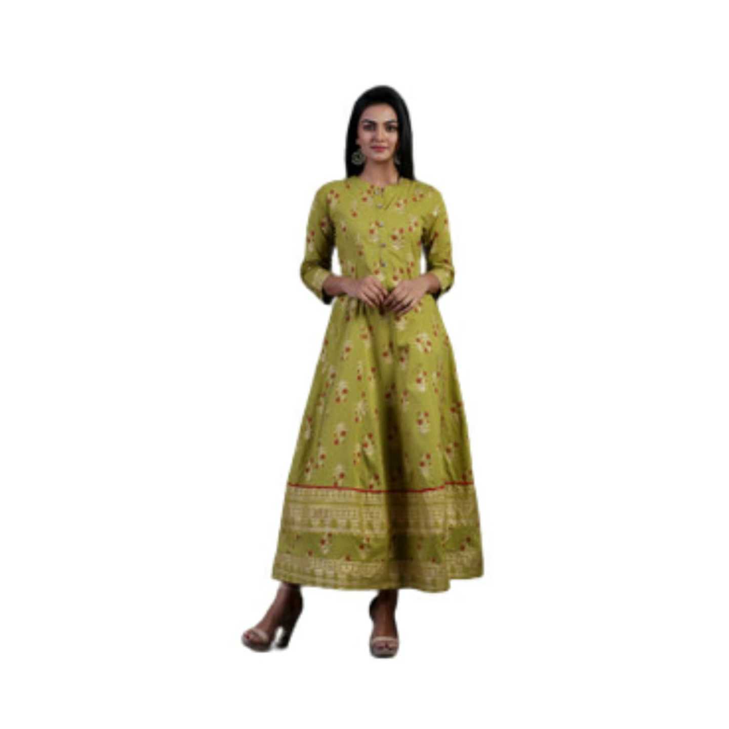 Sohas Floral Gold Foil Printed Kurti