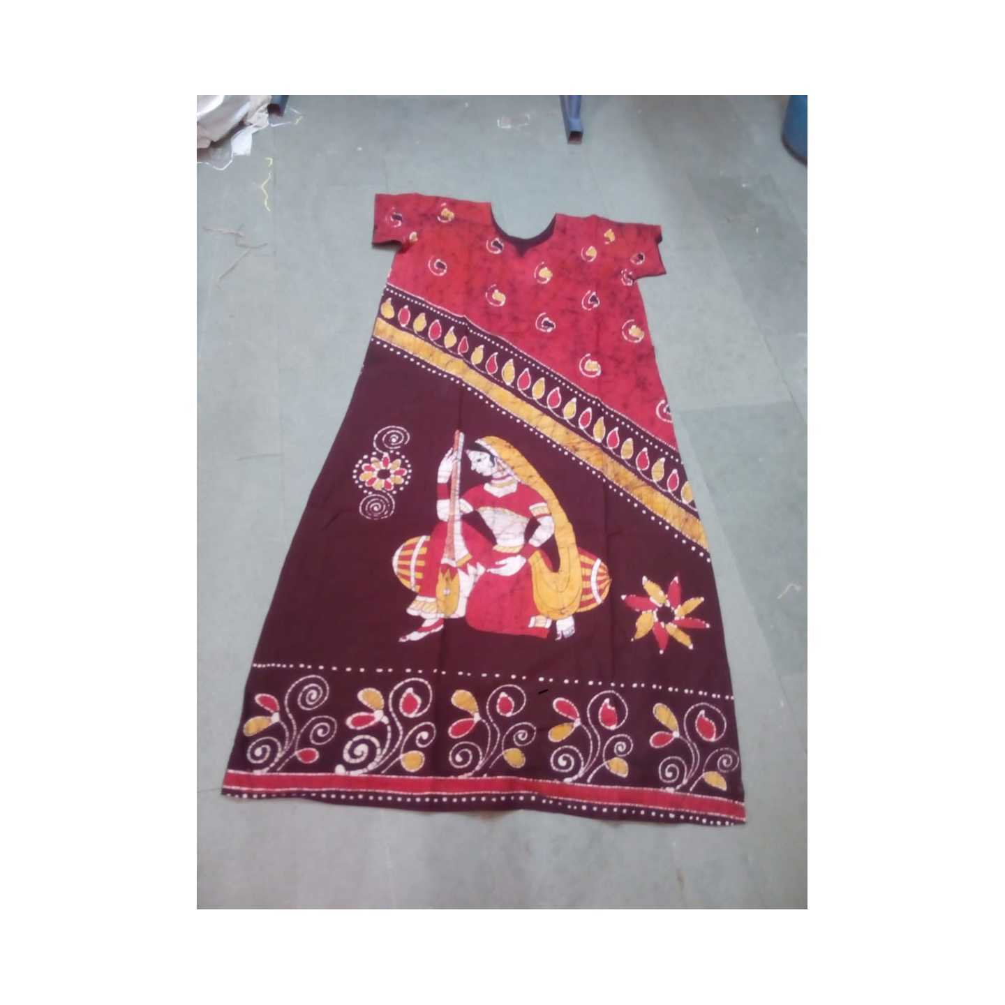 100 Pure Cotton Batik Print Night Gowns for Women - Multicolour