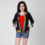 Multicolor Cotton Silk Kantha Patchwork Jacket