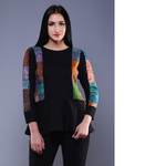 Black Kantha Peplum Top
