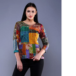 Vintage Kantha Peplum Top