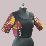 Ikat Patchork saree Blouse
