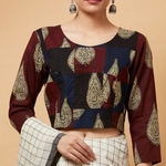 Printed Kalamkari Patch Blouse
